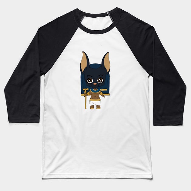 Anubis Baseball T-Shirt by thehistorygirl